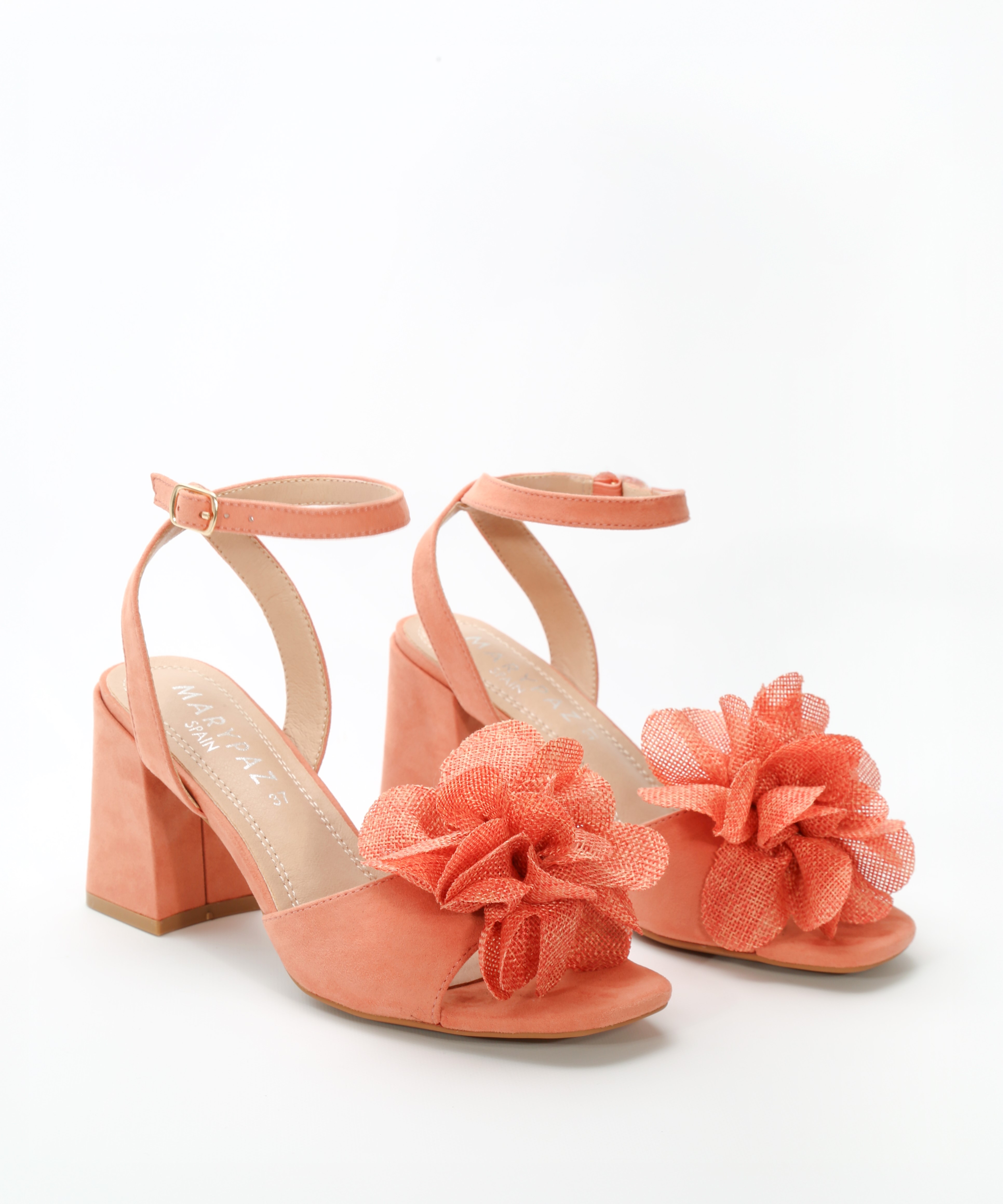 Sandalias tacón adorno floral image number null